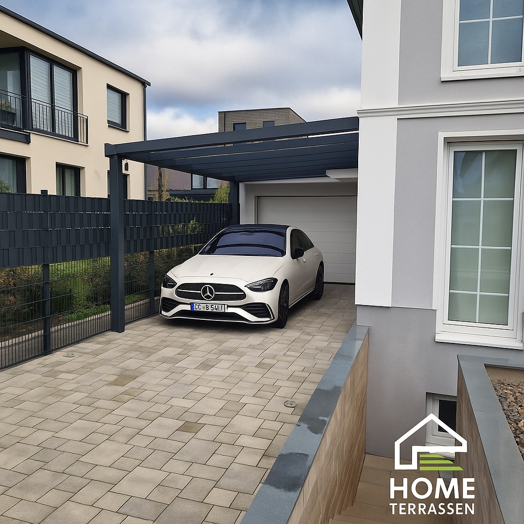 Carport aus Aluminium für Auto und Motorrad in NRW