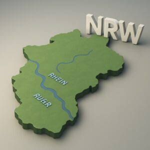 Terrassenüberdachung Einsatzgebiet NRW – Karte von Nordrhein-Westfalen